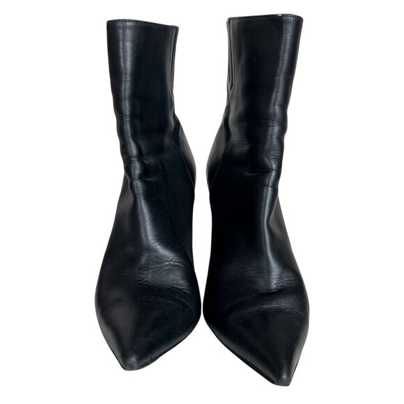 Barbara Bui Leather Back Zipper Ankle Boots Pointed Toe in Black Italy Size 40 - Picture 2 of 11